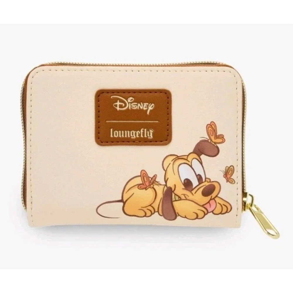NEW Loungefly Disney‎ Baby Pluto & Butterflies Mini Crossbody Bag & WALLET Set